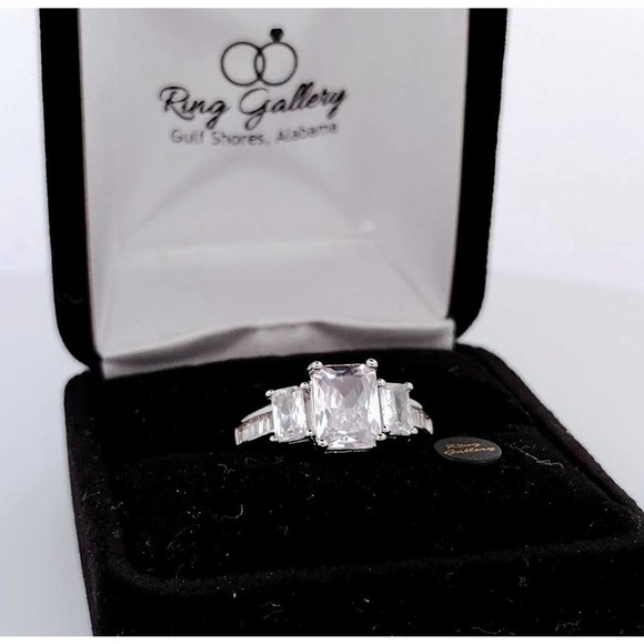 Diamond Wedding Set / Engagement Ring 925/14K size 6,7,8,9,10 - Picture 7 of 11